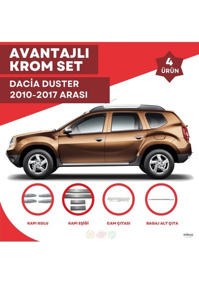 Bayartdecor Dacia Duster Avantajlı Krom Set 2010-2017 Arası -4ürü