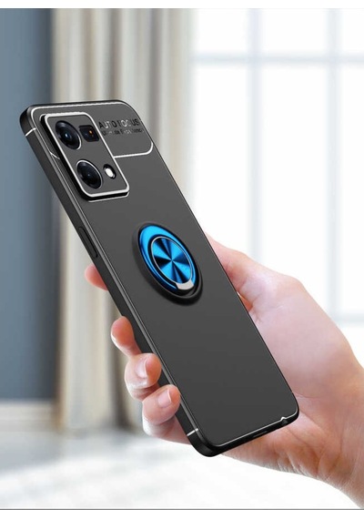 Oppo Reno 7 4G Kılıf Zore Ravel Yüzüklü Silikon Kılıf