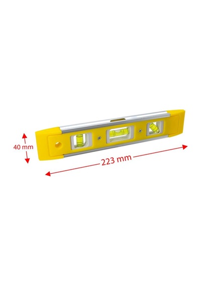 6476 Pvc Mini Mıknatıslı Pro Su Terazisi 223 Mm 3 Tüplü