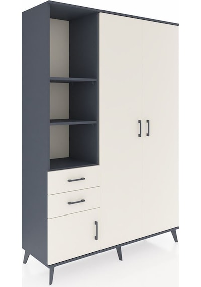 Hyperion Dolap 5 Raflı 2 Çekmeceli Tek Askılı 132x44x195 Antrasit-aytaşı/aytaşı Aytası/aytası - Antrasıt Hyperion Dolap 5 Raflı 2 Çekmeceli Tek Askılı 132x44x195 Antrasit-aytaşı/aytaşı Aytası/aytası - Antrasıt