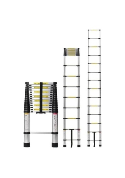 Teleskopik Merdiven 15 Basamaklı 625cm - 6,25 Mt 49 X 9,5 X 104 Cm Kapalı Konum