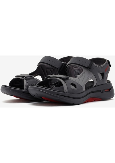 Skechers Go Walk Arch Fit Sandal - Mission İi Erkek Gri Sandalet 229064 Ccrd Gri