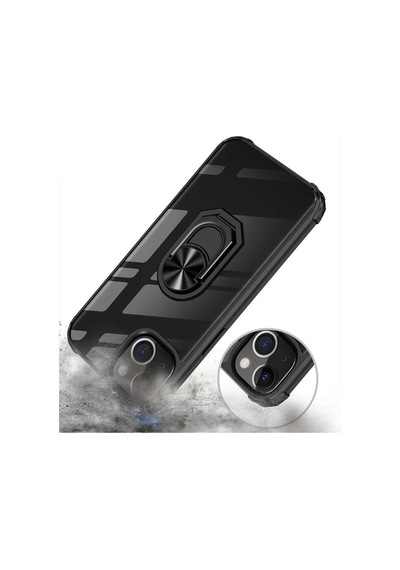 Apple Uyumlu iPhone 13 Kilif Standli Yüzüklü Mola Silikon Kapak 406485631