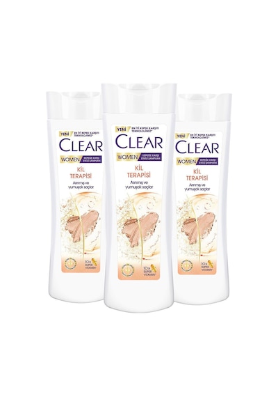 Women Kepeğe Karşı Etkili Şampuan Kil Terapisi 350 Ml X3