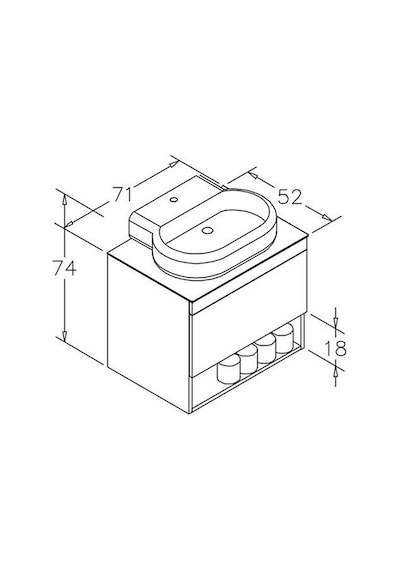 Orka Knıdos 70 Alt Modül + Lavabo Parlak Beyaz Diğer Orka Knıdos 70 Alt Modül + Lavabo Parlak Beyaz Diğer