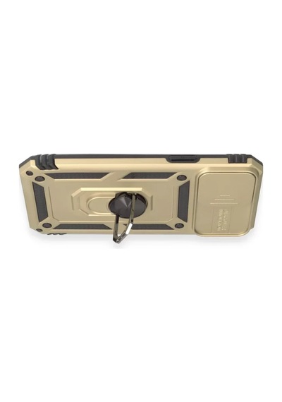 Newface Apple iPhone Uyumlu 12 Pro Max Kılıf Pars Lens Yüzüklü Silikon - Gold Altın Diğer