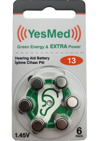 Yesmed Extra Power 13 No İşitme Kulak Pili 5paketx6adet 30pil