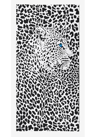 BLACK LEOPARD Dijital Baskılı 75x150 Cm Plaj Havlusu Siyah