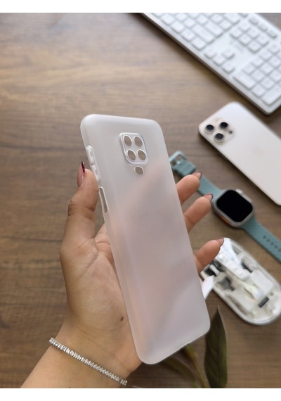 Redmi Note 9 Uyumlu Süper İnce Mat Ultra Thin Silikon Kılıf Beyaz
