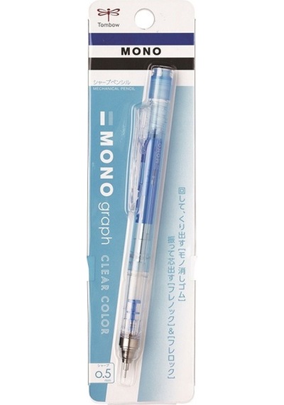 Tombow Versatil Kalem Mono Graph 0.5 Mm Şeffaf Mavi Çok Renkli