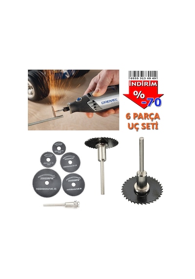 Mini Matkap Grinder Kesme Testere Diski 6 Parça Gravür Hobi Seti