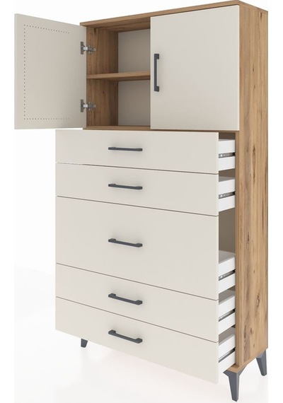 Arges Dolap 2 Raflı 5 Çekmeceli 2 Kapaklı 88x30x163 Çam-aytaşı Çam Arges Dolap 2 Raflı 5 Çekmeceli 2 Kapaklı 88x30x163 Çam-aytaşı Çam