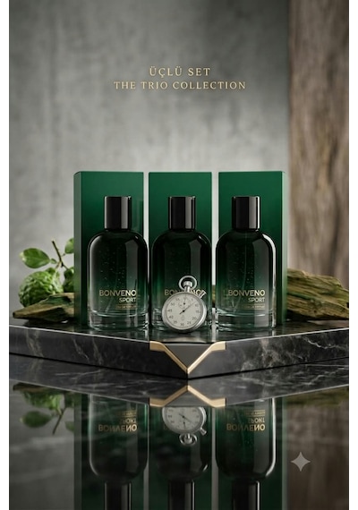 Bonveno Sport Edp 100 Ml + Sport Edp 100 Ml + Sport Edp 100 Ml. Erkek Parfüm Çiçek - Odunsu