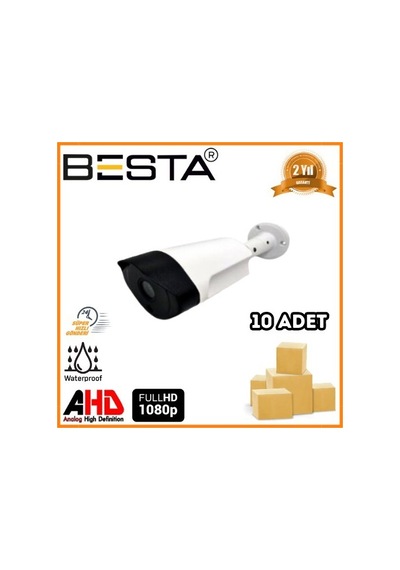 2 Mp 1080p 6 Atom Led Bullet Ahd Güvenlik Kamerası 10 Adet Koli