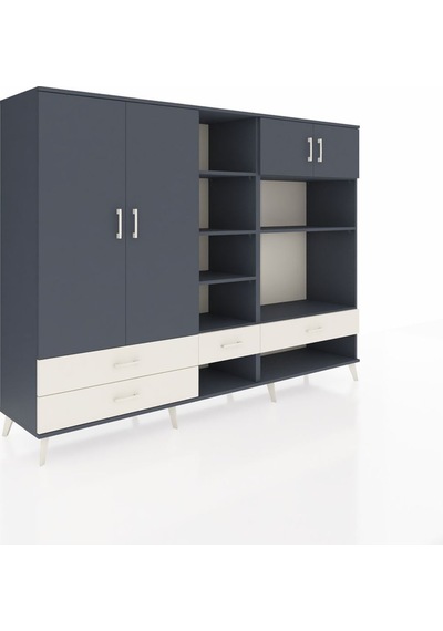 Hyperion Dolap 12 Raflı 4 Çekmeceli 4 Kapaklı 220x44x163 Antrasit Antrasit-antrasit/aytaşı Hyperion Dolap 12 Raflı 4 Çekmeceli 4 Kapaklı 220x44x163 Antrasit Antrasit-antrasit/aytaşı