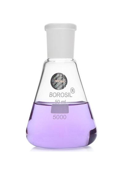 Borosil Cam Erlen Şilifli Erlenmeyer Flask 50 ML