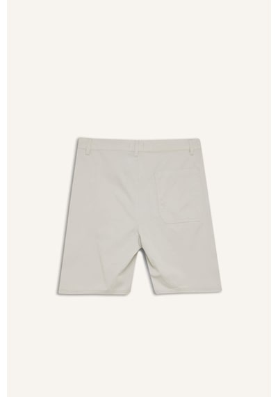 Defacto %100 Pamuk Regular Fit Bermuda Şort E1231ax25smgr492 Gri