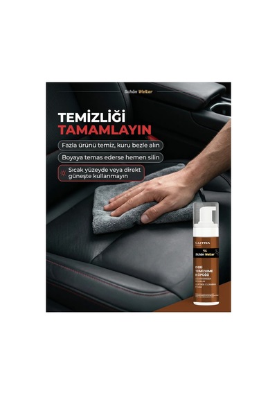 Araç Oto Deri Temizleme Köpüğü Apc 200ml Lutra