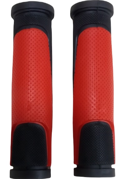 KNT 2 Renkli Bisiklet Elciği Pvc Silikon KırmızıSiyah Renk 125 mm Kırmızı - Siyah