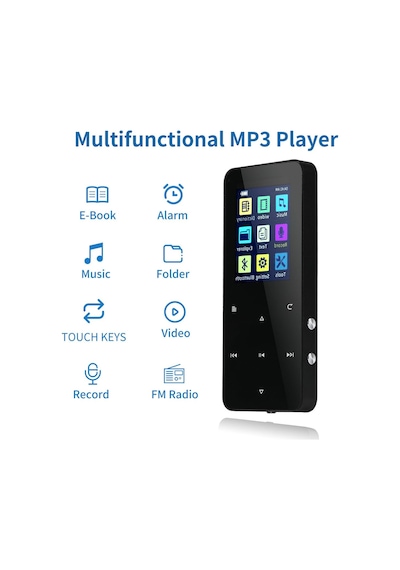 8gb Dahili Hafızalı Mp3-mp4 Çalar Hd Ses Bluetooth 5.0 Müzik Çalar Hafıza Kartı Girişli Fm Radyolu