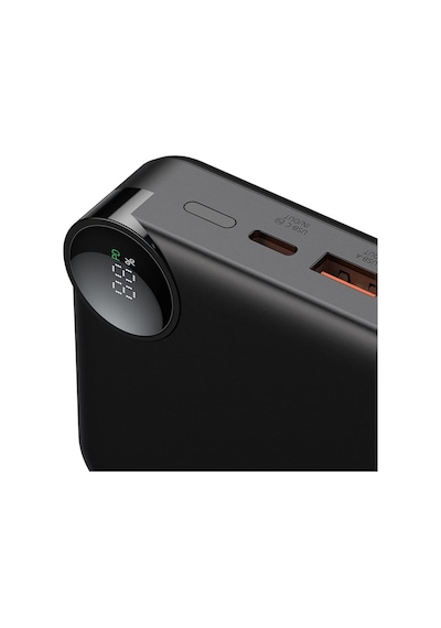 Mc-3870 10000mah 30w A+c Dijital Göstergeli Powerbank Dahili Usb-c Geri Çekilebilir Kablo Siyah