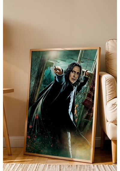 Severus Snape Özel Tasarım Çerçeveli Tablo - Lüks Harry Potter Karakter Posteri Modern Duvar Dekoru Kayın Severus Snape Özel Tasarım Çerçeveli Tablo - Lüks Harry Potter Karakter Posteri Modern Duvar Dekoru Kayın