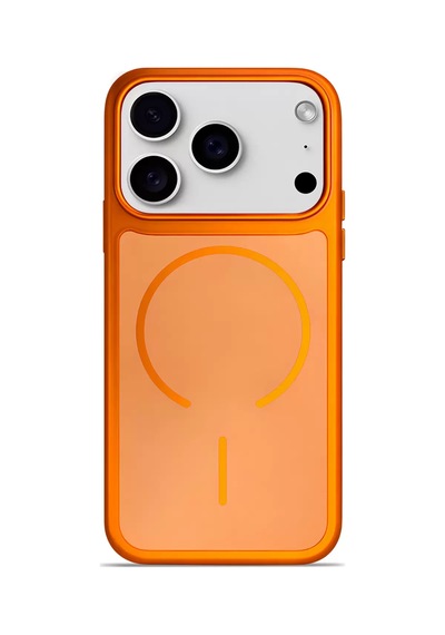 Apple Uyumlu iPhone 17 Pro Metalux Soft Magsafe Silikon Kılıf Solar Amber Solar Amber