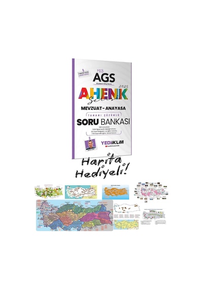 2025 Meb-ags Mevzuat Ve Anayasa Ahenk Serisi Tamamı Çözümlü Soru Bankası & Harita Hediyeli