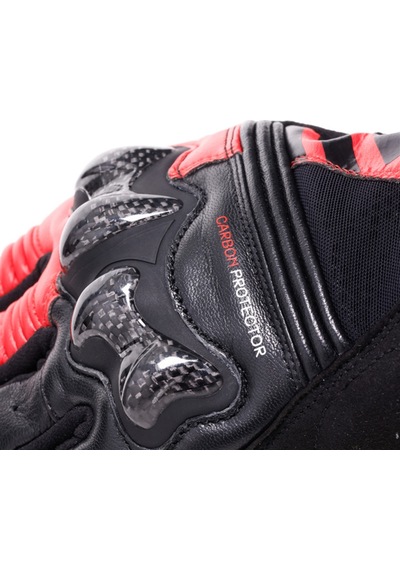 Dainese Daınese Eld/ Reacto Carbon Short Gloves Black/ Red Lava