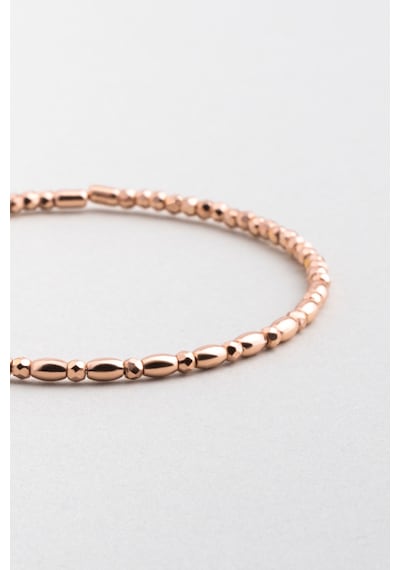 Minimal 18 Ayar Rose Altın Kaplama Gümüş Kelepçe Bileklik Rose