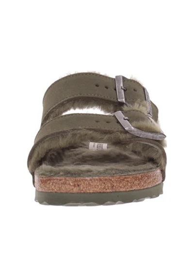 Birkenstock Arizona Vl Fell Laf Kadın Sandalet 1025687 Haki