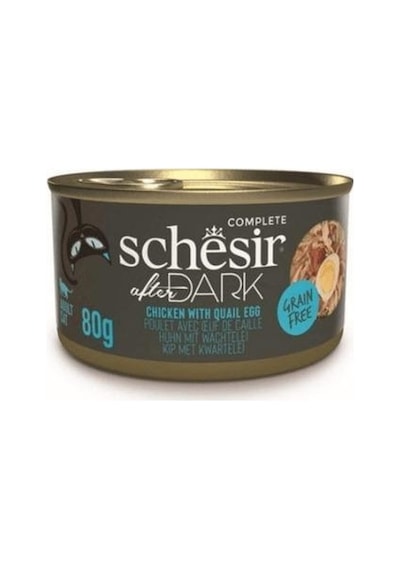 Schesir After Dark Tam Gıda Tavuk ve Bıldırcın Yumurtası Yetişkin Kedi Konservesi 80 G