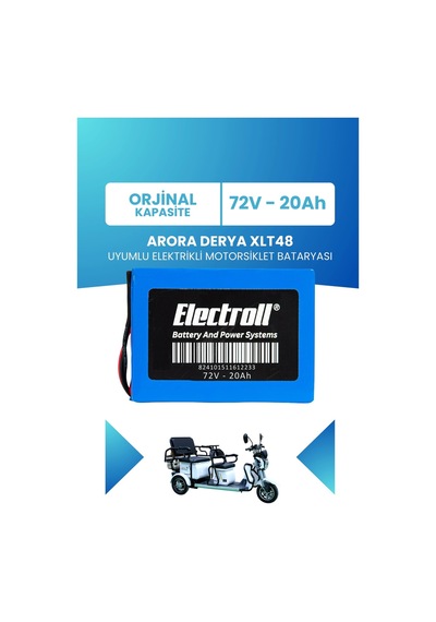 Arora Derya Xlt48 Uyumlu Batarya Lifepo4 72v 20ah