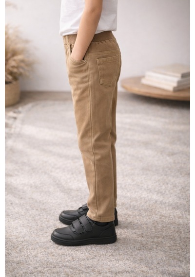 Uğur Bebe Bej Renk Okul Pantolonu Unisex %97 Pamuk Likralı Esnek Beli Ayarlamalı Tam Lastikli Kanvas Pantolon Bej Bej Uğur Bebe Bej Renk Okul Pantolonu Unisex %97 Pamuk Likralı Esnek Beli Ayarlamalı Tam Lastikli Kanvas Pantolon Bej Bej