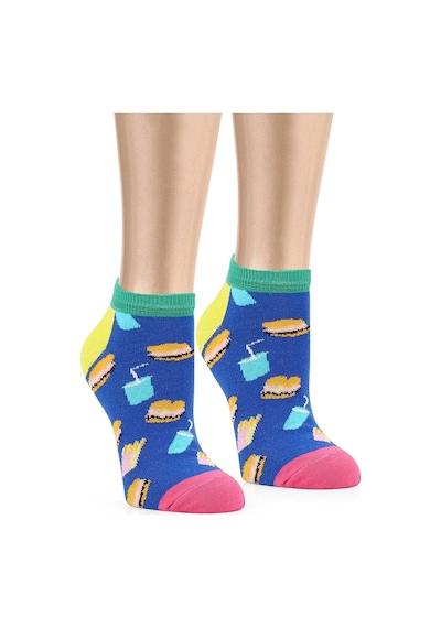 Ozzy Socks 5 Çift Eğlenceli Desenler Kadın Patik Çorap Ozzyp007 Çok Renkli2