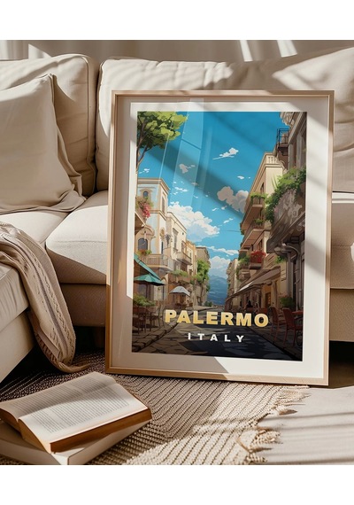 Çerçevesiz Poster Palermo'nun Büyüleyici Sokakları