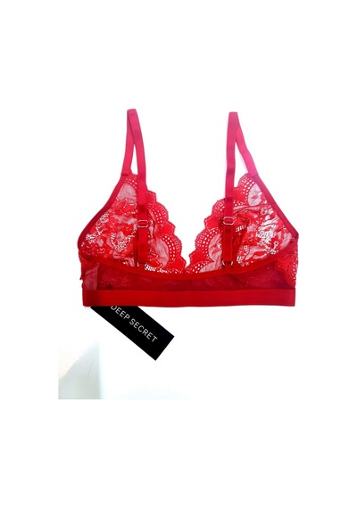 Deep Secret Yılbaşı Kırmızı Sırtı Tül Detaylı Bralet Ds200451br 001