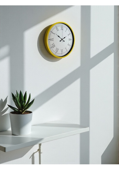 36 Cm Sarı Dekoratif Duvar Saati Diğer