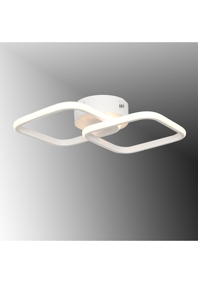 Tt405-2-By Tt Aydınlatma Mat Beyaz 2 Li Kare Led Avize