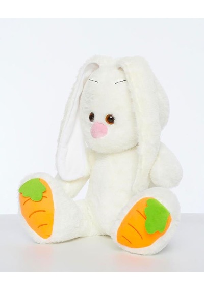 Pufu Toys Pelüş Uzun Kulaklı Tavşan 40 Cm 03010 Beyaz