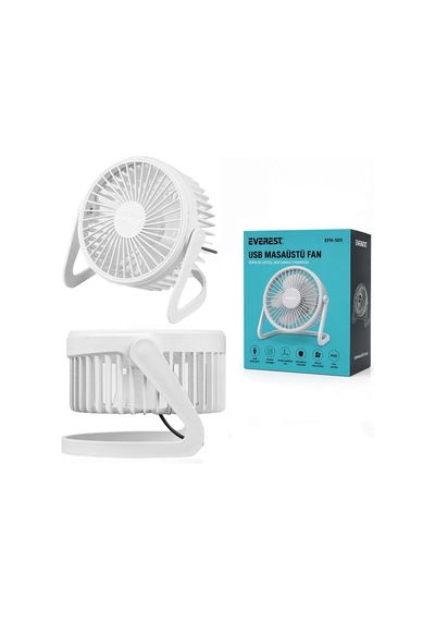 Usb Şarjlı - Pvc Gövde 14.5x14.1cm Masa Üstü Fan - Vantilatör Efn-505 5580