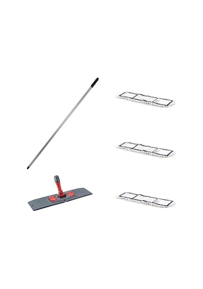 Tablet Palet Nemli Yedek Mop Takımı Seti - 3 Ad 40 Cm. Nemli Mop + Katlanır Aparat + Metal Sap