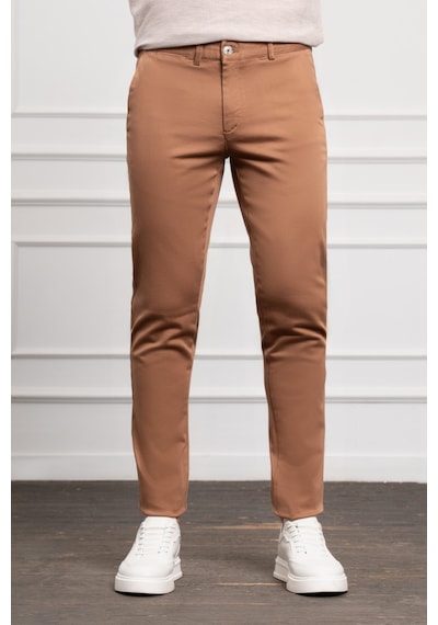 Morven Erkek Camel Slim Fit Dar Kesim Chino Pantolon 25ms003026408 Camel