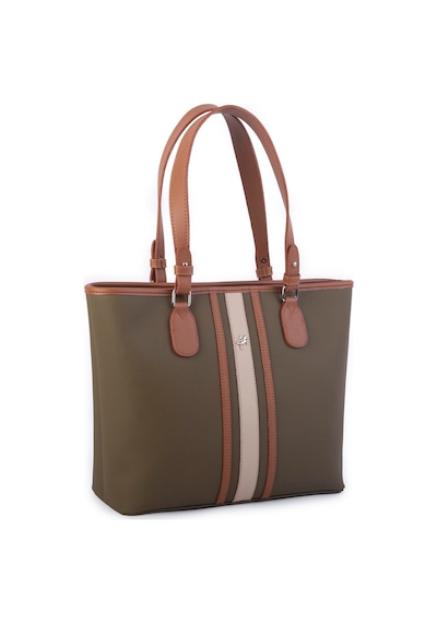 Nas Bag Kadın Omuz Çantası Spor Şık Ayarlanabilir Omuz Askılı Haki Taba Kum Lacste 33x27x12 Cm Haki