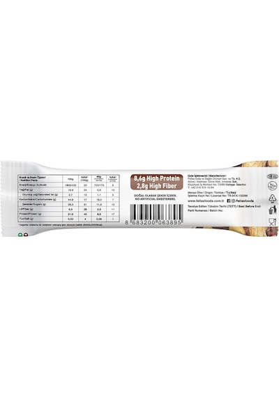Fellas Protein Bar -  Yer Fıstığı ve Kakaolu 12 x 40 G