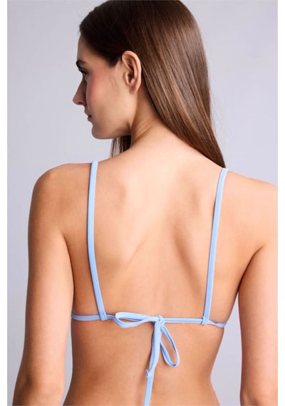 Defacto Regular Fıt Kırışık Dokulu Mavi Bikini Üstü E0205ax26smbe552 Mavi-be552