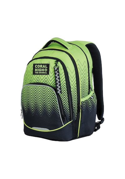 Coral High Yeşil Siyah Desenli Okul Sırt Çantası 24460