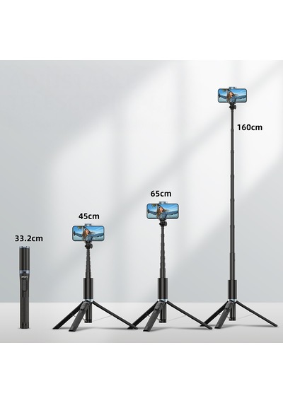 Jmary Kt-259 Tripod Ve Selfie Çubuğu 360 Derece Dönebilen Kablosuz Kumandalı Siyah