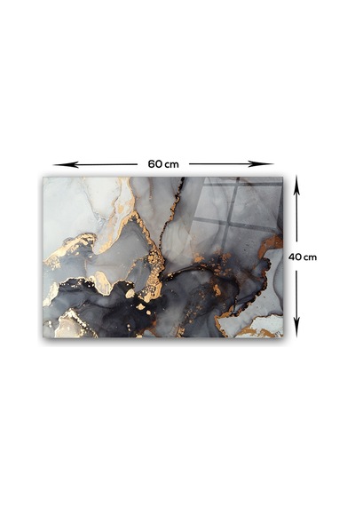 Decorita Cam Ocak Arkası Koruyucu|Stark MermerGörünümlü|40cmx60cm