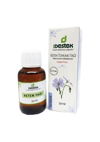 Destek Keten Tohumu Yağı Soğuk Pres Aromatik Yağ 50 ML